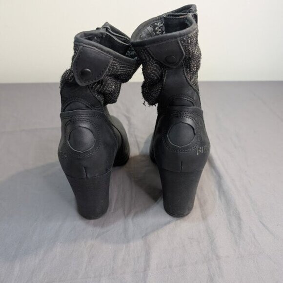 Black Bunker Ankle Boots Size 38 - Picture 6 of 12